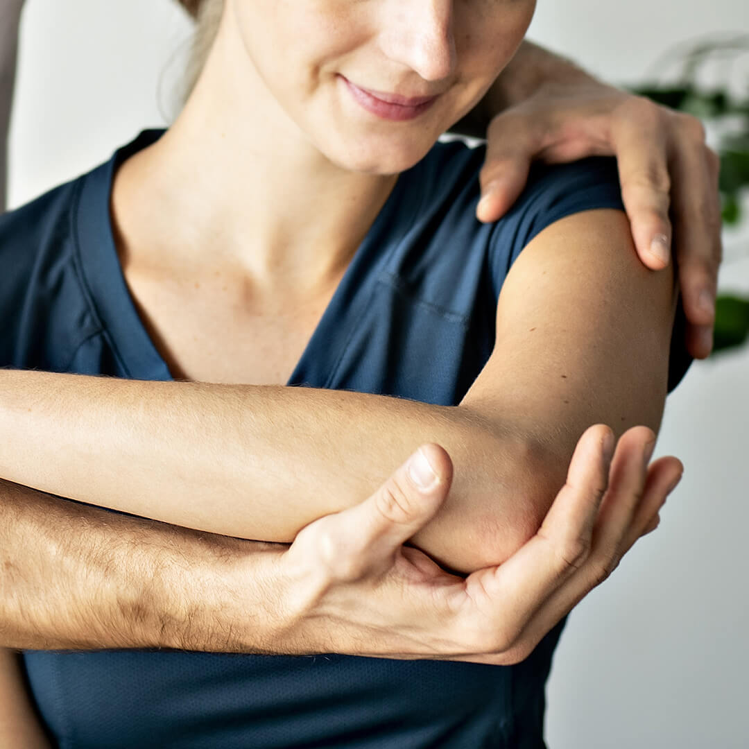Modern rehabilitation physiotherapy man at work